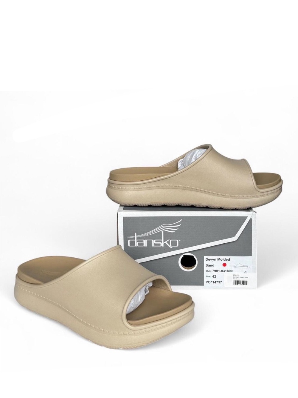 Dansko Sand Devyn Molded Slide Sandals - Sand